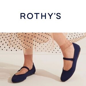 Rothy's Women's Classic Mary Jane Navy Flats